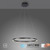 Leuchten Direkt Ritus Anthracite 28W LED Ringed Pendant Light 