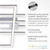 Leuchten Direkt Asmin Stainless Steel Dimmable LED Flush Ceiling Light 
