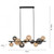 Popsicle 10 Light Black with Glass Spheres Bar Pendant Light