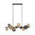 Popsicle 10 Light Black with Glass Spheres Bar Pendant Light