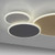 Q-Piato Anthracite with Multi Color Diffuser 35W LED Flush Ceiling Light