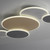 Q-Piato Anthracite with Multi Color Diffuser 49W LED Flush Ceiling Light