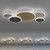 Q-Piato Anthracite with Multi Color Diffuser 49W LED Flush Ceiling Light