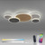 Paul Neuhaus Q-Piato Anthracite with Multi Color Diffuser 49W LED Flush Ceiling Light 
