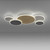 Paul Neuhaus Q-Piato Anthracite with Multi Color Diffuser 49W LED Flush Ceiling Light 