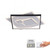 Mailak White and Black Square LED Flush Ceiling Light