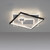 Mailak White and Black Square LED Flush Ceiling Light