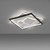 Paul Neuhaus Mailak White and Black Square LED Flush Ceiling Light 