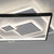 Paul Neuhaus Mailak White and Black Square LED Flush Ceiling Light 