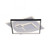 Paul Neuhaus Mailak White and Black Square LED Flush Ceiling Light 