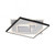 Paul Neuhaus Mailak White and Black Square LED Flush Ceiling Light 
