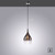 Pilua Chrome with Smoke Glass Pendant Light