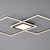Leuchten Direkt Asmin Black Square LED Flush Ceiling Light 