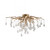 Icicle 4 Light Antique Brass and Crystal Semi Flush Light