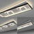 Mailak White and Black Rectangle LED Flush Ceiling Light