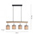 Green Tribu 4 Light Taupe Bar Pendant Light