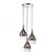 Pilua 3 Light Chrome with Smoke Glass Cluster Pendant Light