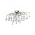 Icicle 4 Light Stainless Steel and Crystal Semi Flush Light