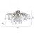 Icicle 4 Light Stainless Steel and Crystal Semi Flush Light
