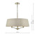 Cristin 4 Light Antique Brass with Taupe Ribbon Shade Pendant Light