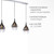 Pilua 3 Light Chrome with Smoke Glass Bar Pendant Light