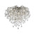 Icicle 9 Light Stainless Steel and Crystal Semi Flush Light