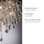 Icicle 9 Light Stainless Steel and Crystal Semi Flush Light