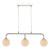Dar Lighting Feya 3 Light Polished Chrome Fitting Only Bar Pendant Light 
