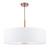 Dar Lighting Isla 3 Light Antique Bronze with Ivory Shade 60cm Shaded Pendant Light 