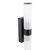 Dar Lighting Lars 2 Light Matt Black with White Frosted Acrylic IP44 Bathroom Wall Light 
