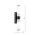 Dar Lighting Lars 2 Light Matt Black with White Frosted Acrylic IP44 Bathroom Wall Light 