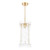 Loire Natural Brass and Clear Glass Pendant Light