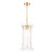 Loire Natural Brass and Clear Glass Pendant Light