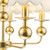 Tilda 5 Light Satin Gold with White Shades Pendant Light