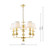 Dar Lighting Tilda 5 Light Satin Gold with White Shades Pendant Light 