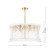 Loire 6 Light Natural Brass and Clear Glass Pendant Light