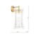 Loire Natural Brass and Clear Glass Wall Light