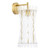 Loire Natural Brass and Clear Glass Wall Light