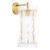 Loire Natural Brass and Clear Glass Wall Light