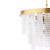 Moesha 6 Light Natural Brass with Ribbed Clear Glass Pendant Light