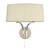 Cristin 2 Light Polished Nickel with Ivory Shade Wall Light