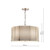 Netra 3 Light Satin Bronze with Ivory Slender Shaded Pendant Light
