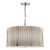 Netra 3 Light Satin Bronze with Ivory Slender Shaded Pendant Light