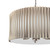 Netra 3 Light Satin Bronze with Ivory Slender Shaded Pendant Light