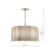Netra 3 Light Satin Bronze with Ivory Slender Shaded Pendant Light