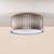 Netra 3 Light Satin Bronze with Ivory Slender Shaded Flush Ceiling Light