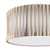 Netra 3 Light Satin Bronze with Ivory Slender Shaded Flush Ceiling Light