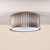 Dar Lighting Netra 3 Light Satin Bronze with Ivory Slender Shaded Flush Ceiling Light 