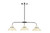 Dar Lighting Dynamo 3 Light Polished Chrome and Cream Bar Pendant Light - Clearance 