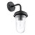 Acotas Matt Black with Ribbed Glass Outdoor Wall Light